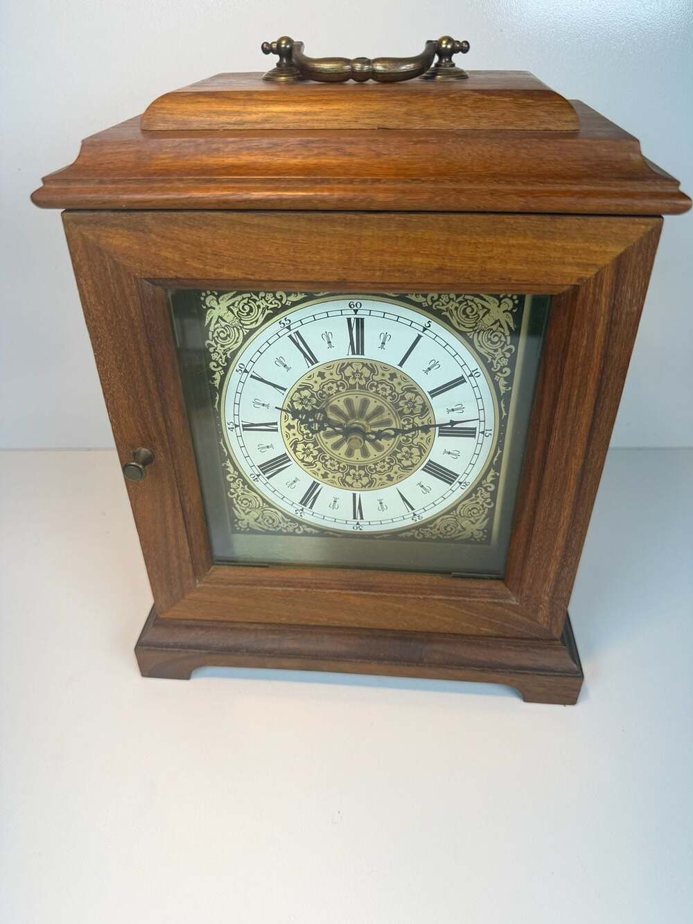 SETH THOMAS Walnut Mantel Clock, Westminster Chime- A401-003 Made in German